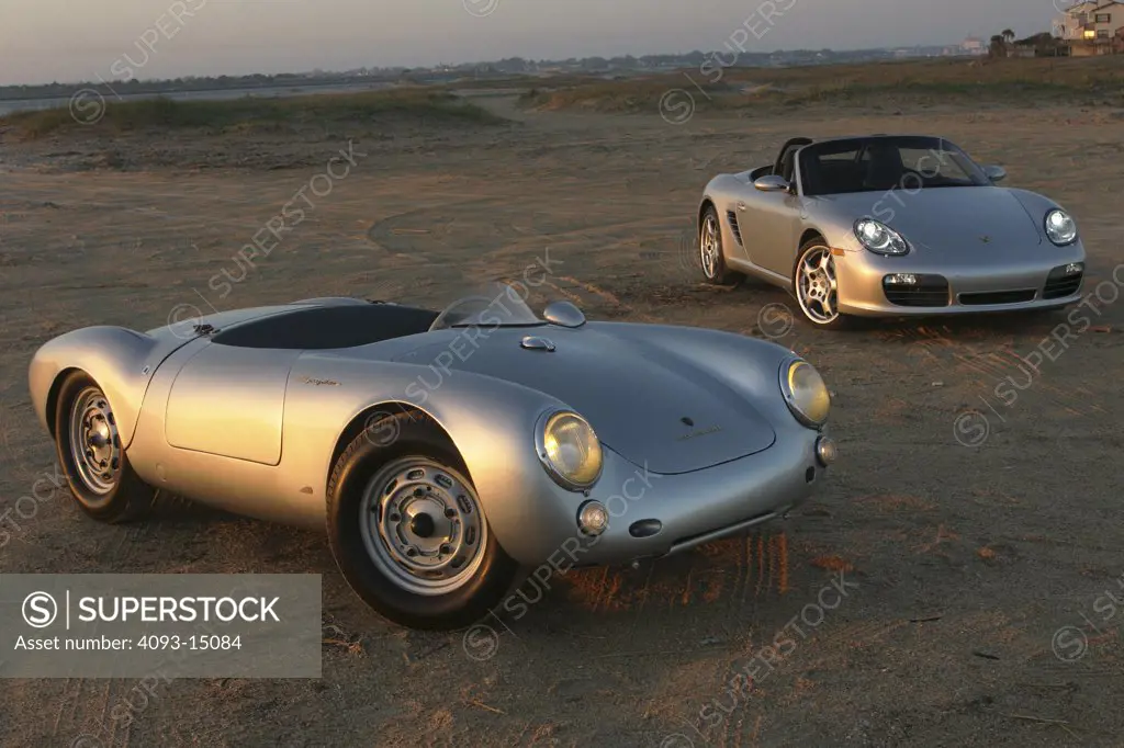 German Manufacturers,2006 Porsche Boxster S 1954 550 Spyder silver 1950s