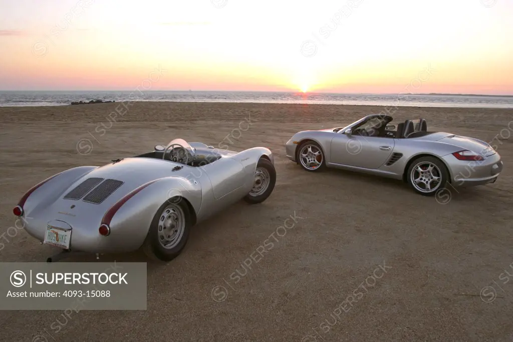 German Manufacturers European Manufacturers 2006 Porsche Boxster S 1954 550 Spyder silver 1950s