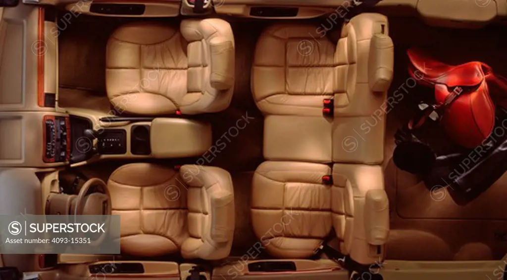 overhead interior Jeep Grand Cherokee 1999 1990s leather seats beige