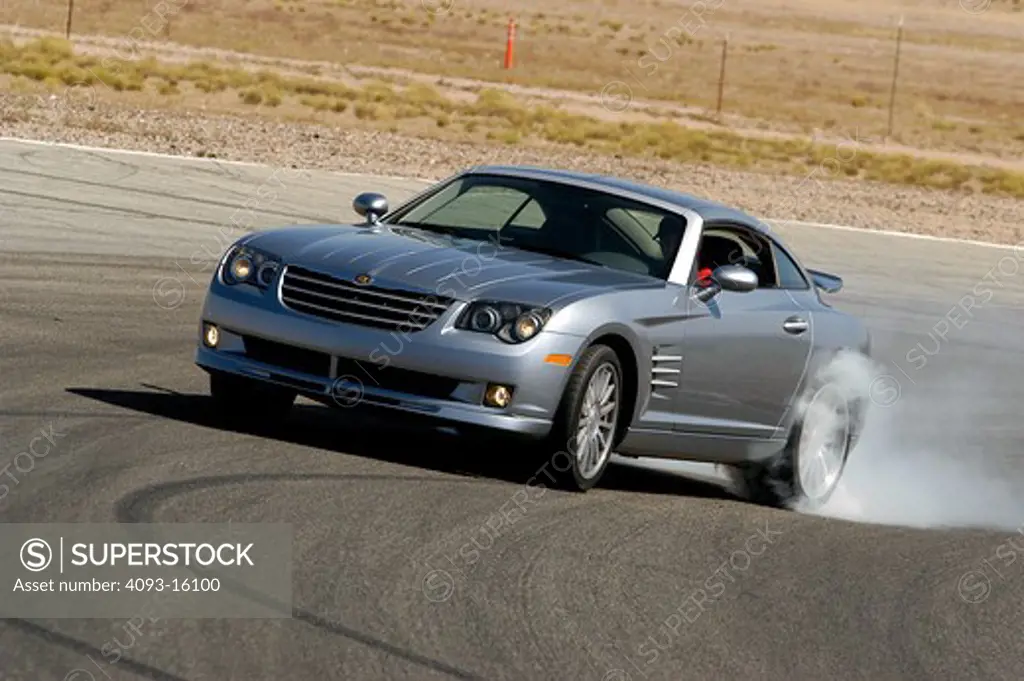 Crossfire SRT-6 2005 silver burnout tire smoke