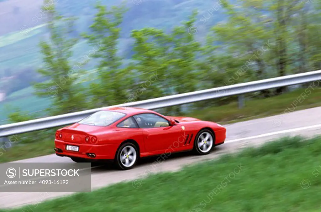 high angle Ferrari 575M 2004 red