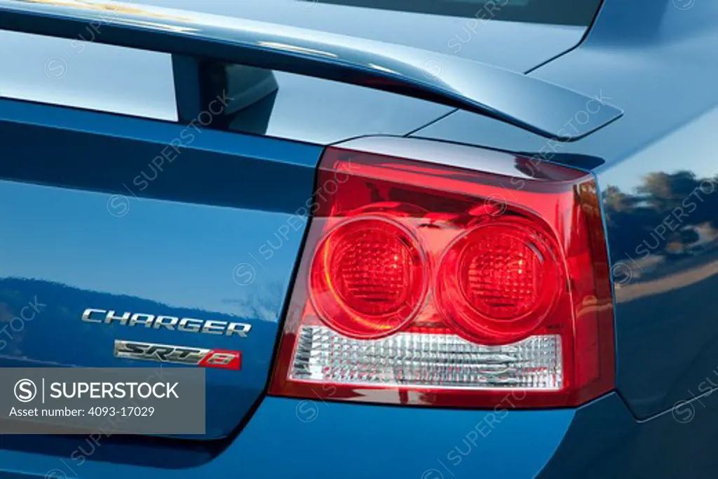2009 Dodge Charger SRT8.  The Dodge Charger, is a rear-wheel drive full-size automobile outdoors in hills in California