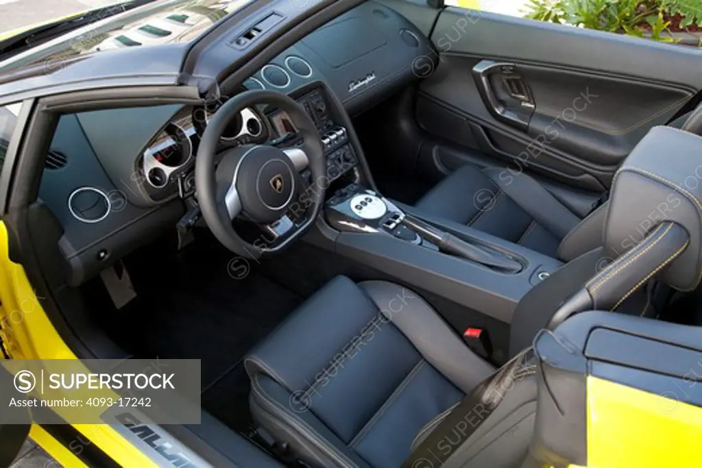 2010 Lamborghini  Gallardo LP 560-4 Spyder interior view of dashboard and seats