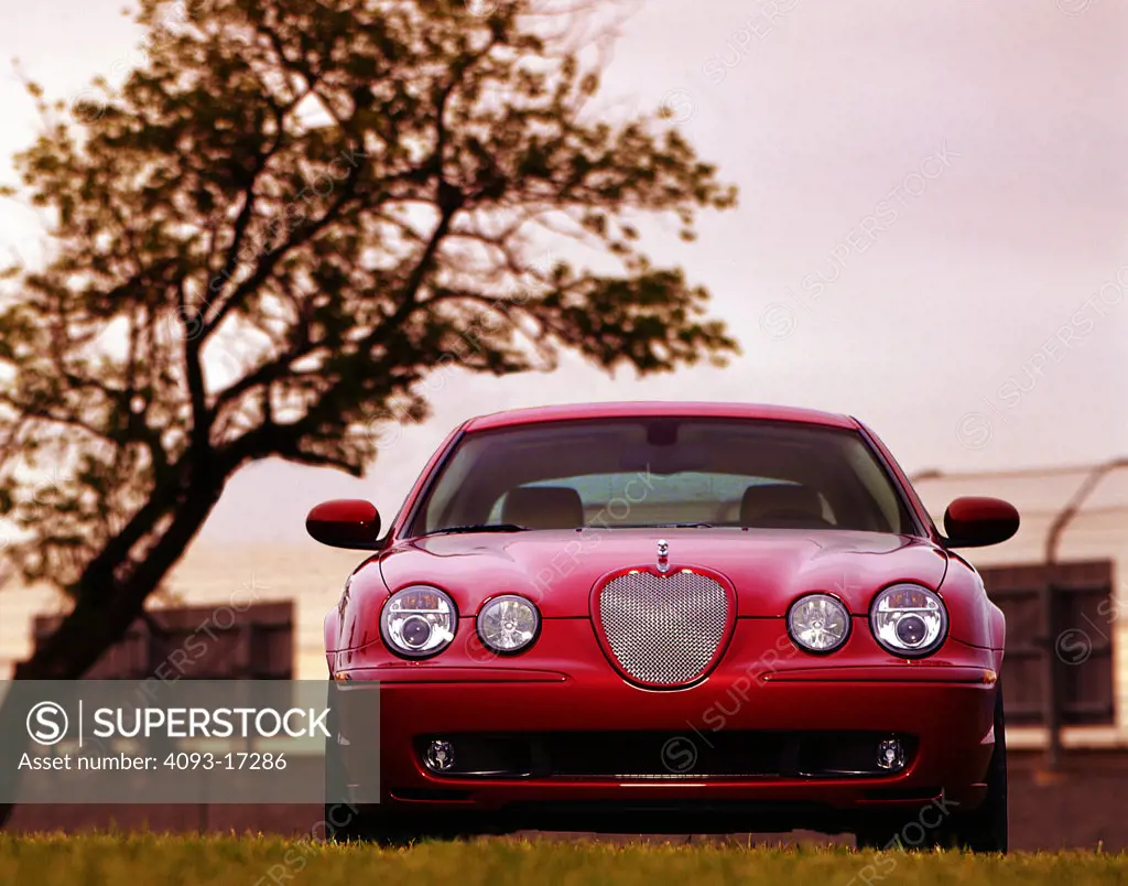 low angle Jaguar S-Type R 2004 red