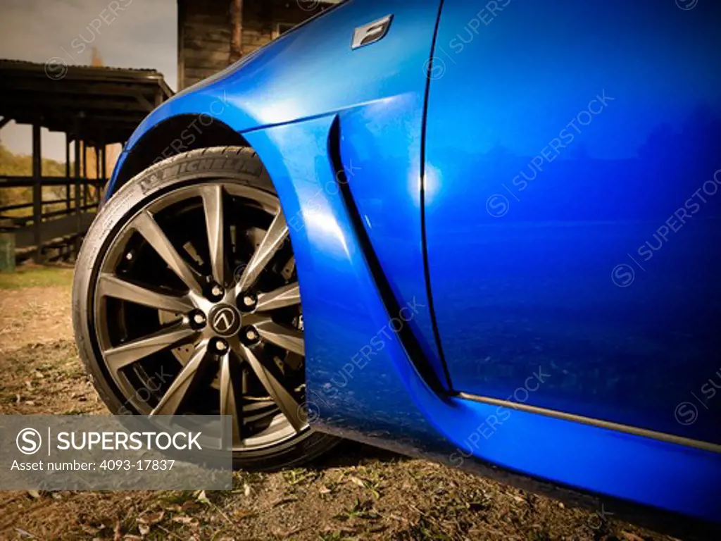 2009 Lexus IS F is-f in a beautiful outdoor scene in the woods with mountains open road empty
