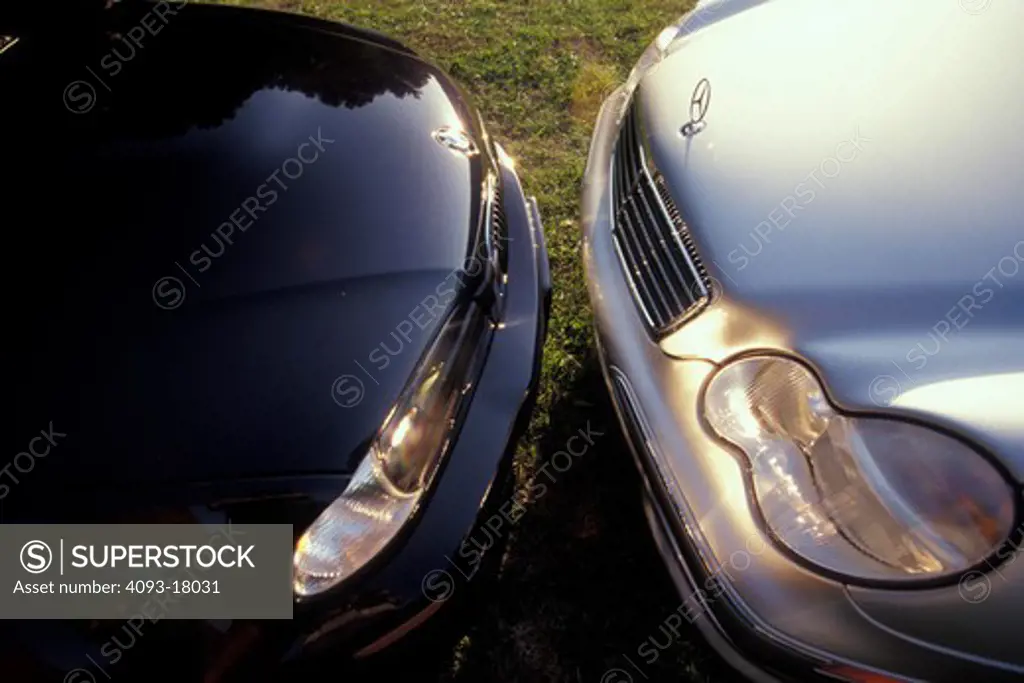 2004 Mercedes Benz C 240 BMW M3 hood bonnet nose front face lights grill