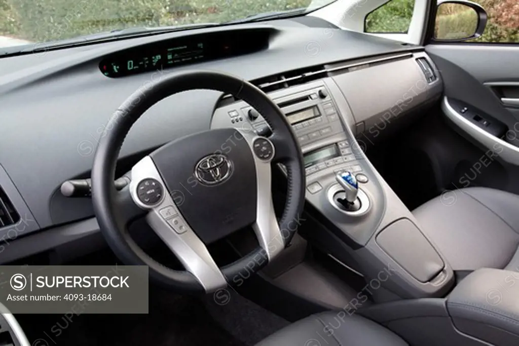 Interior view of a 2010 Toyota Prius Hybrid