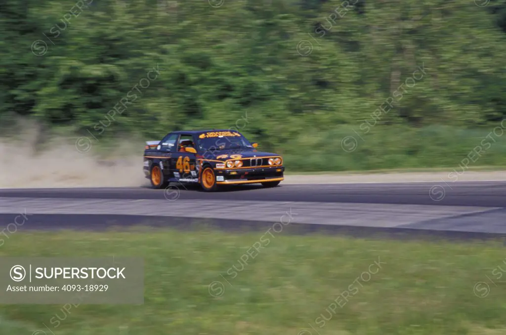 BMW 3 Series 1999 1990s race car dust smoke street