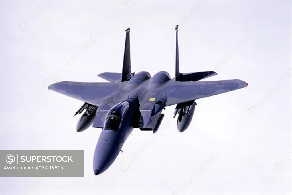 Military Jets Fixed Wing Boeing Aviat Airplanes F-15 Eagle fighter USAF U.S. Air Force bombs sky