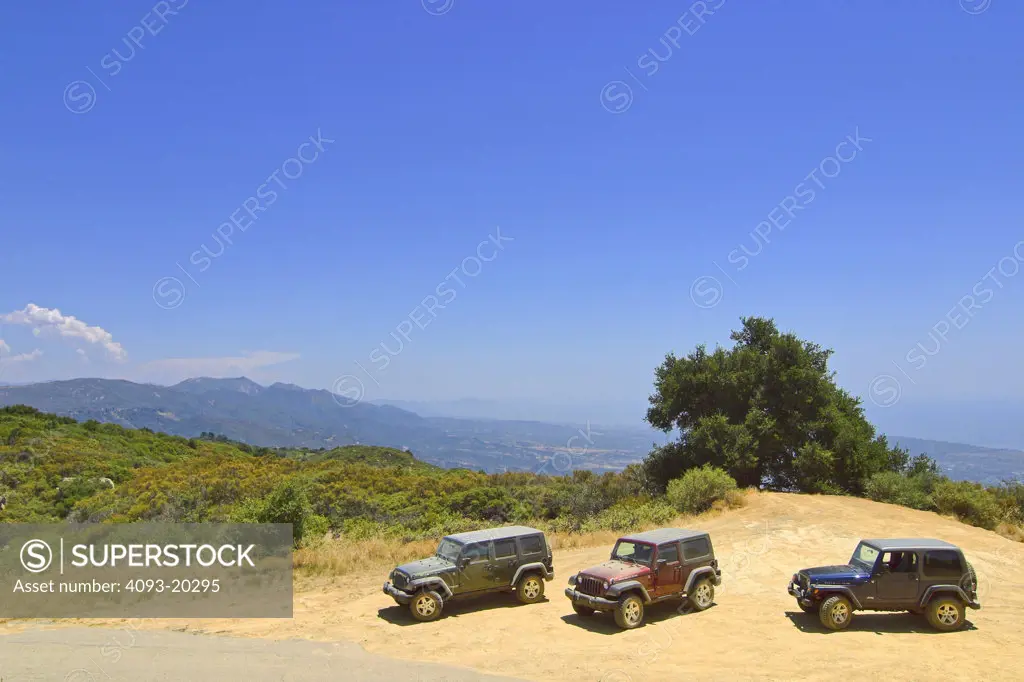 2007 Jeep Wrangler Rubicon (4 door) and 2007 Jeep Wrangler Rubicon (2 door) and 2006 Jeep Wrangler Rubicon