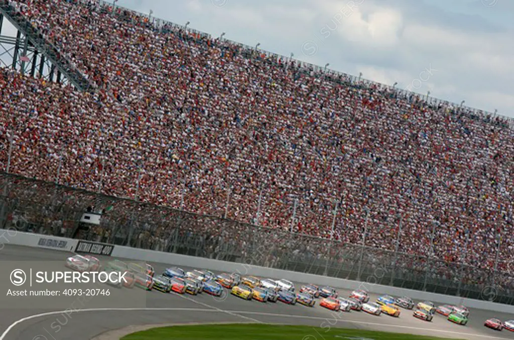 NASCAR pack grandstands