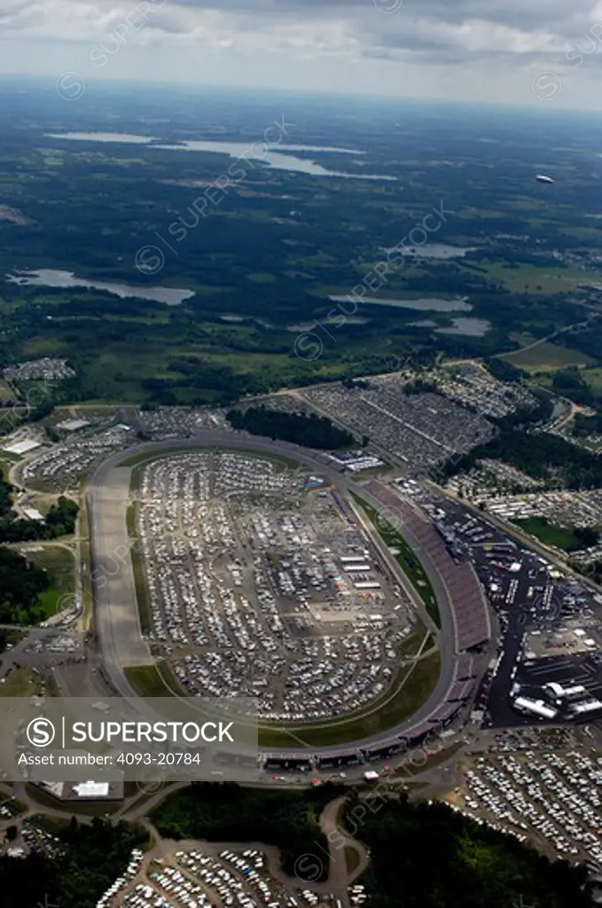 overhead high angle Michigan International Speedway