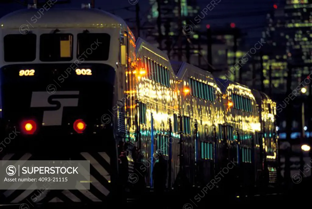 General Motors Sound Transit Sounder 902 passenger commuter diesel powered electric locomotive Seattle street city