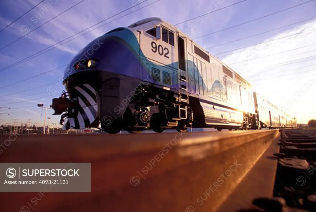 General Motors Sound Transit Sounder 902 passenger commuter diesel powered electric locomotive street city