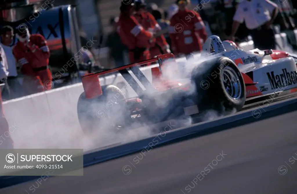 CART Team Penske pit lane burnout race car
