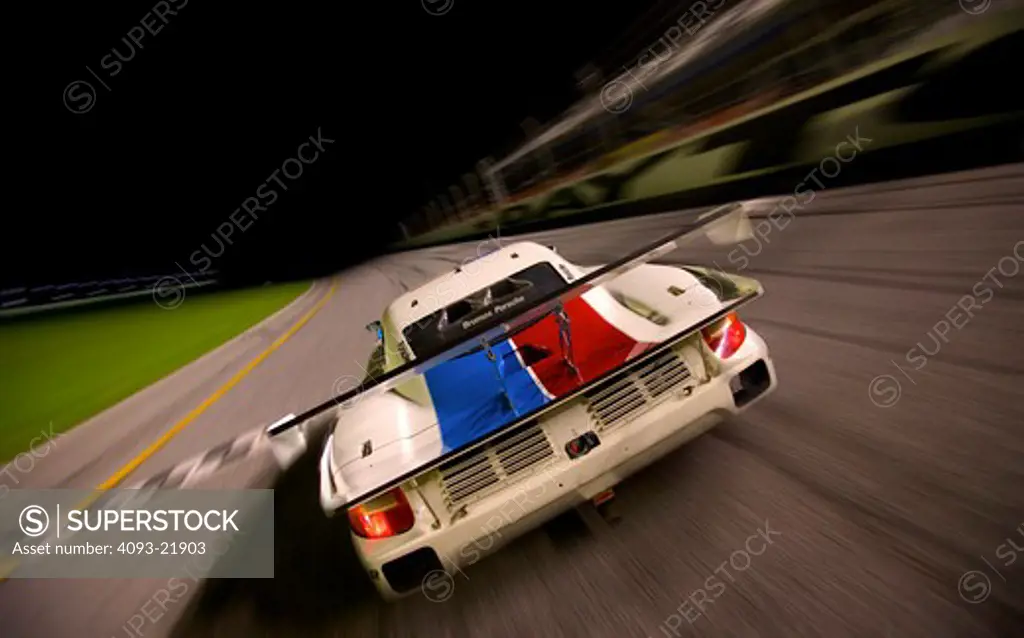 Porsche Grand American Grand-Am Cup Series Daytona Brumos race car wing finish line