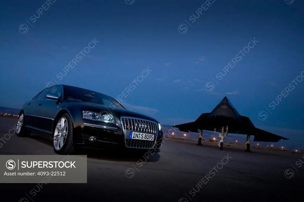2008 Audi S8 Black With Stealth Fighter Jet