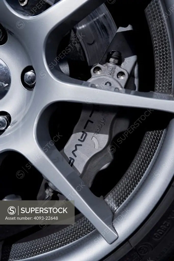 Wheel and caliper detail of a  2008 Callaway C16. Based on the C6 Chevrolet Corvette.