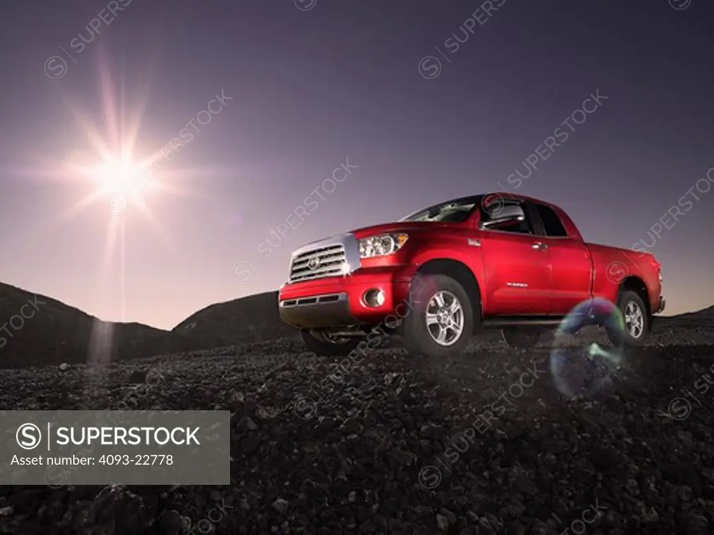 Low front 3/4 view of a 2009 Toyota Tundra.