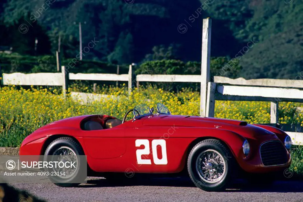Ferrari 166 MM Barchetta 1948 1940s red fence