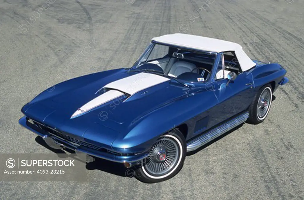 1967 Chevrolet Corvette blue Soft top convertible