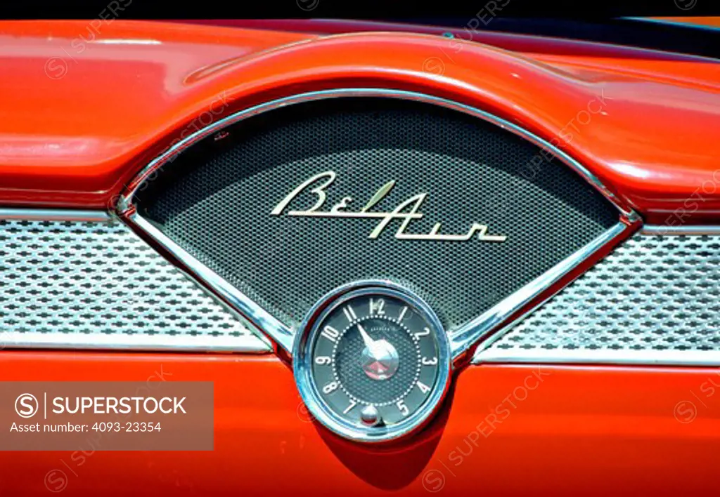 1956 Chevrolet Bel Air Interior Dashboard Red