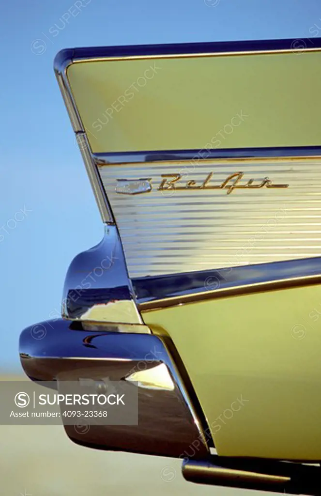 1957 Chevrolet Bel Air Yellow Rear End
