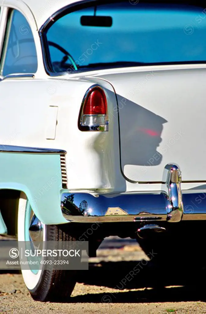 1955 Chevrolet Bel Air White Blue Tail Light