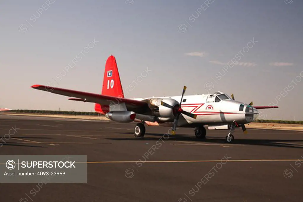 The Lockheed P-2 Neptune ( P2V ) was a Maritime patrol and ASW aircraft. It was developed for the United States Navy by Lockheed. They're now primarily used for fire fighting. This one is at Porterville, CA.