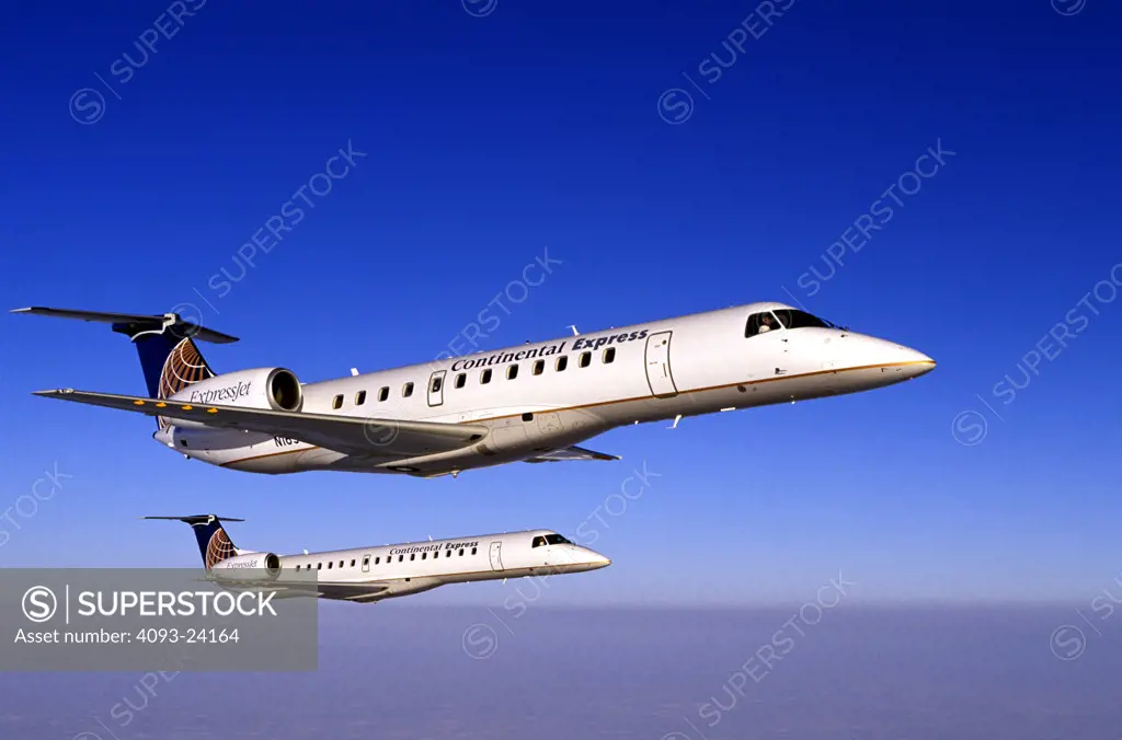 Jets Fixed Wing Embraer Commercial Aviat Airplanes Airlines Continental Express ERJ-145 ERJ-135 commuter sky