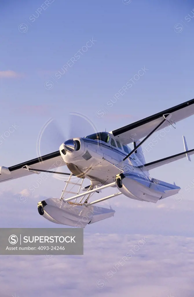 Prop General Aviation Fixed Wing Cessna Aviat Airplanes charter Caravan amphibian floats seaplane floatplane sky nose amphibious