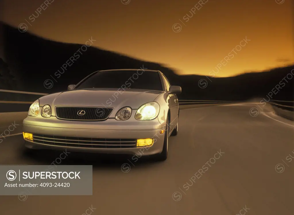 Lexus GS 300 1998 1990s silver headlights