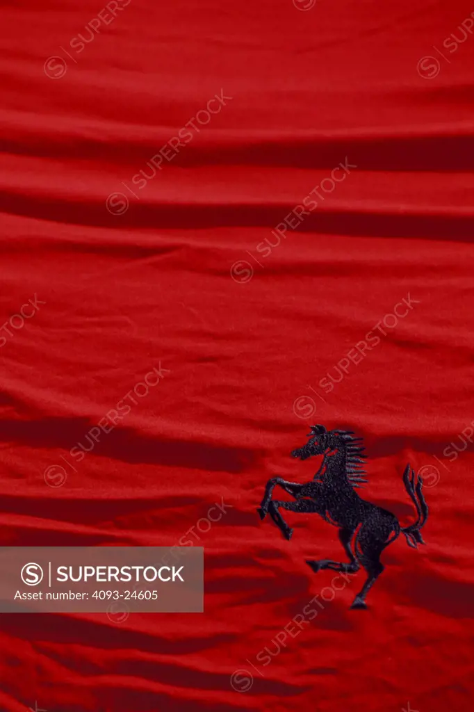 Ferrari car cover prancing horse logo red