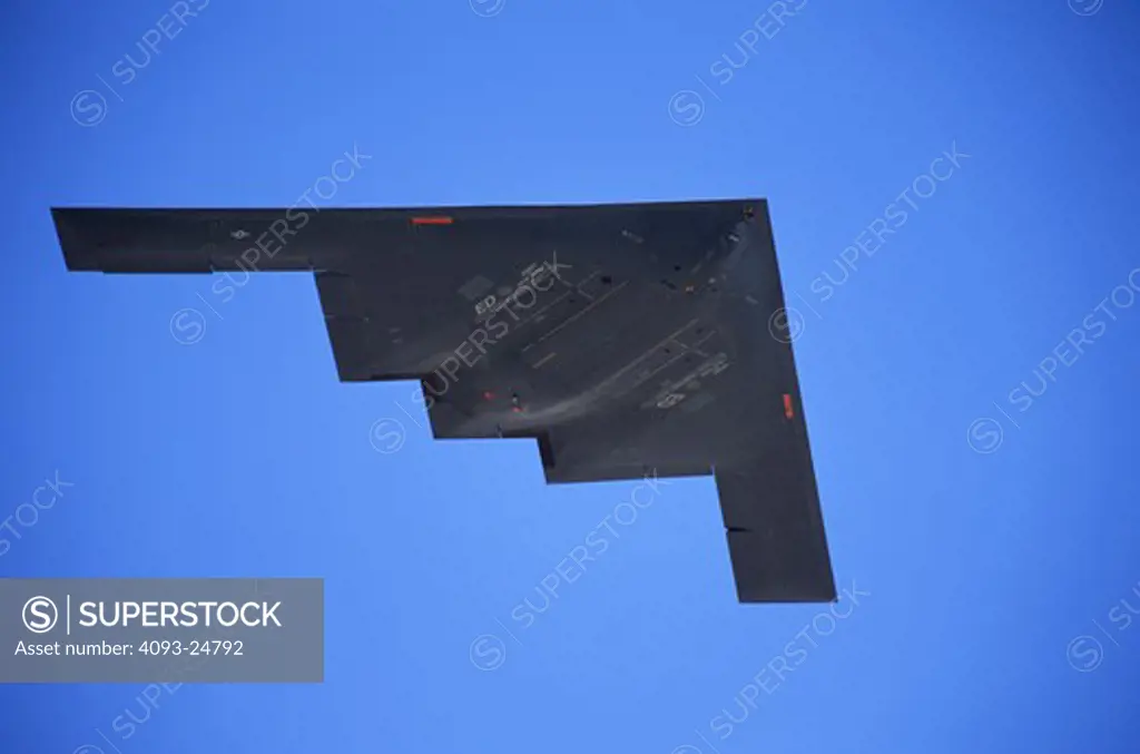 USAF B-2 Spirit bomber seen from below.