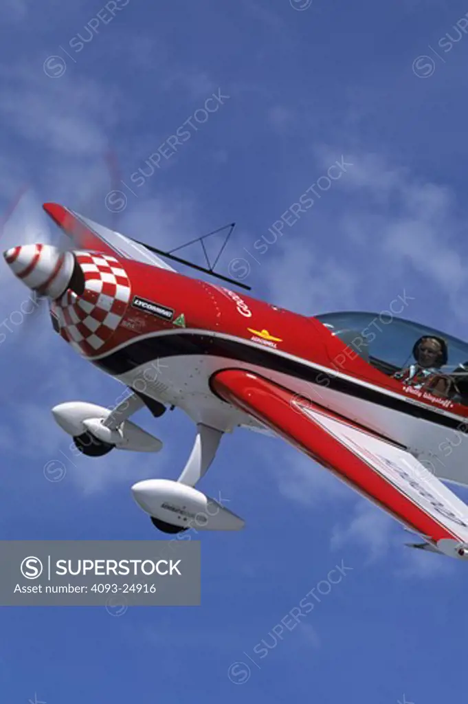 Former women's aerobatic champion Patty Wagstaff in her Extra 300