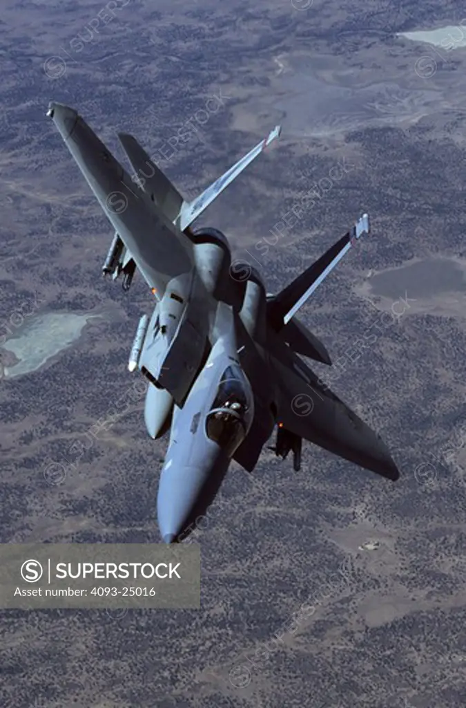 US Air Force Boeing F-15C Eagle of the Oregon Air National Guard with missiles / ordnance