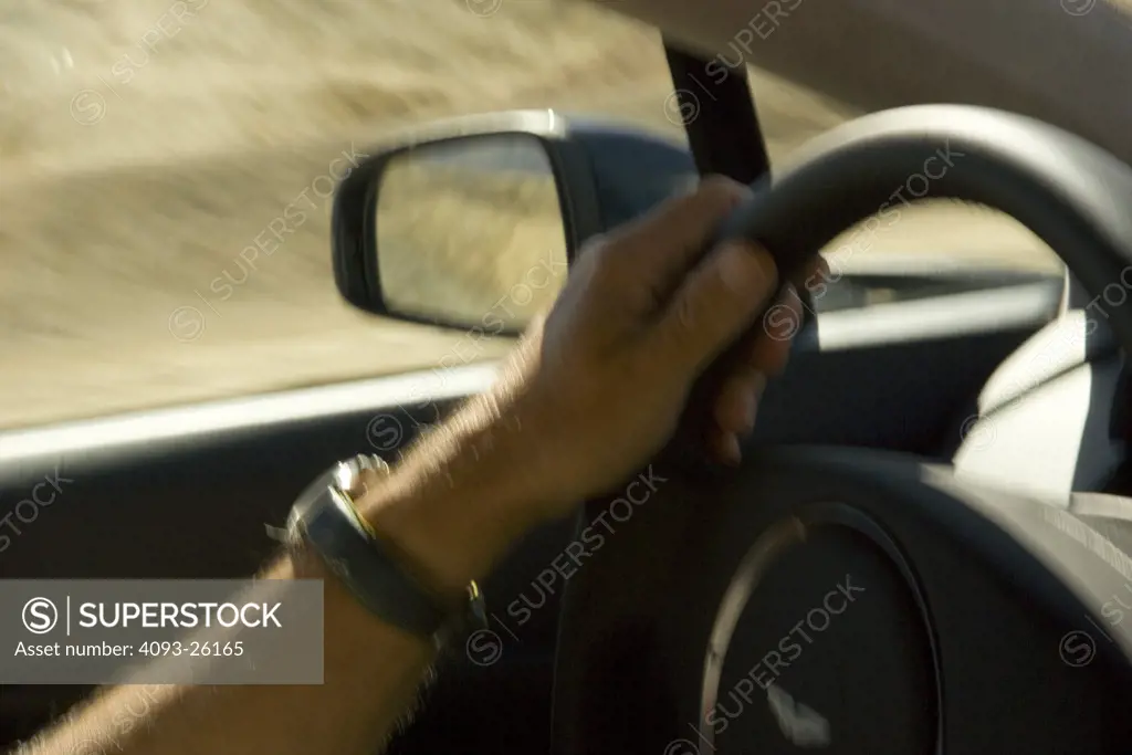 interior Aston Martin DB9 2006 hand steering wheel