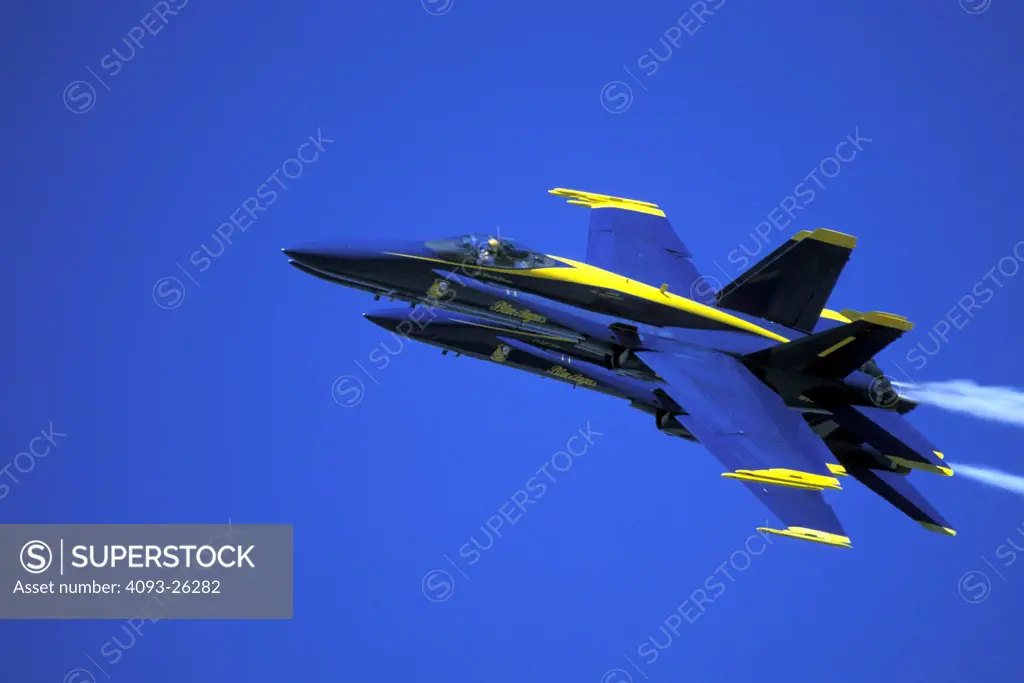 Military Jets Fixed Wing Boeing Aviat Airplanes Blue Angels USN U.S. Navy F/A-18 Hornet flight demonstration squadron aerobatic performance flying team air show formation smoke sky