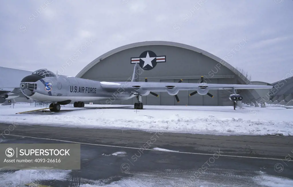 Military Jets Fixed Wing Aviat Airplanes Convair B-36 Peacemaker USAF U.S. Air Force hangar winter