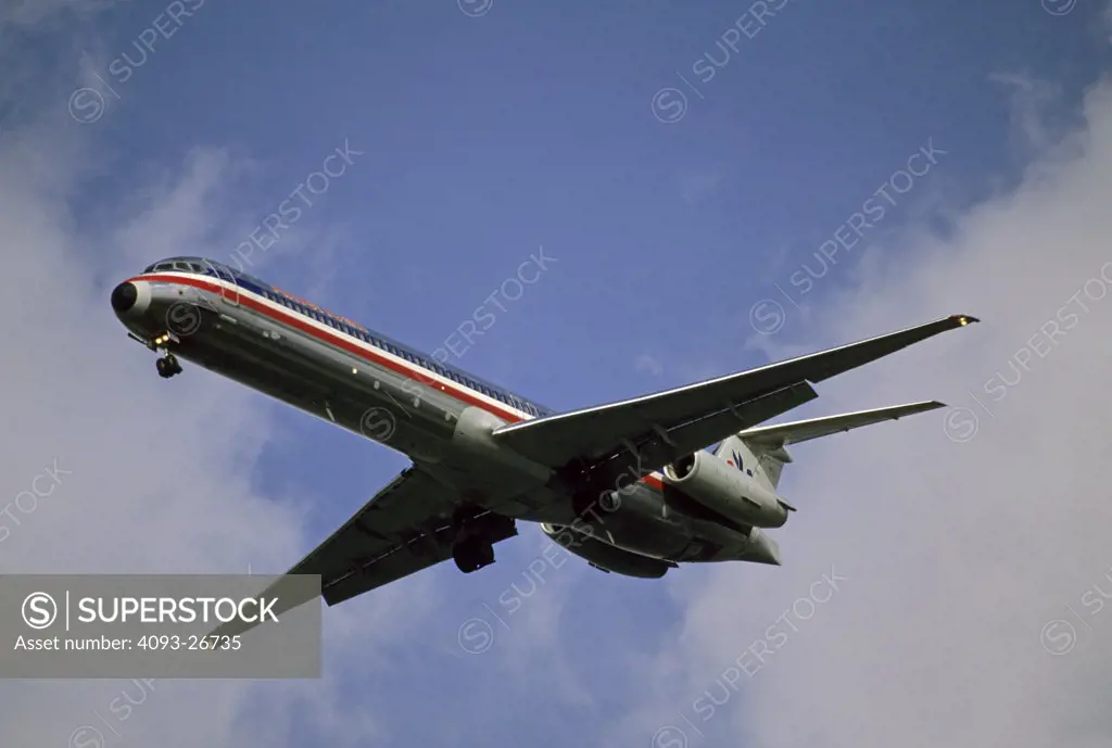 low angle McDonnell Douglas Jets Fixed Wing Commercial Aviat MD-80 American Airlines