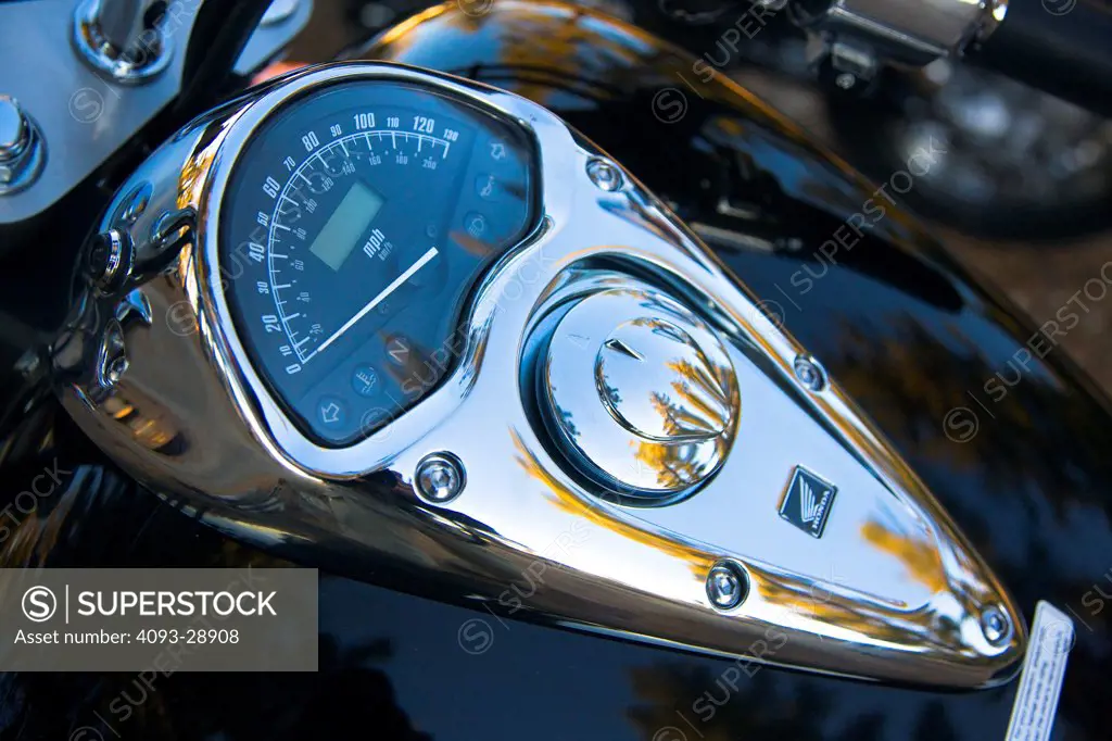 2009 Honda VTX 1800, close-up of speedo