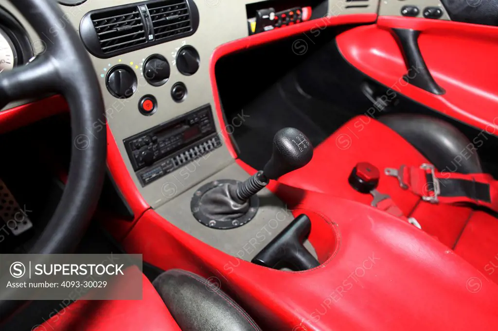 1989 Dodge Viper Concept Car showing the center console and gear shift lever