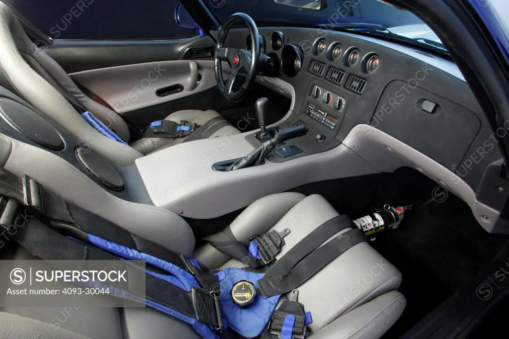 1996 Dodge Viper GTS Coupe Concept showing the seats, steering wheel, instrument panel, dashboard and gear shift lever
