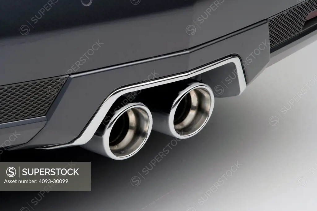 2011 Cadillac CTS-V Coupe showing the exhaust tips