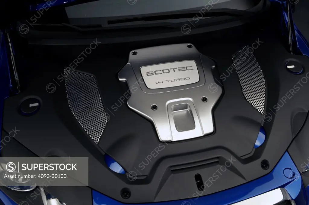 2010 Chevrolet Aveo RS Concept showing the 1.4 liter turbo Ecotec motor