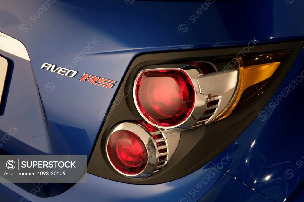2010 Chevrolet Aveo RS Concept in the studio showing the rear badge logo and tail light