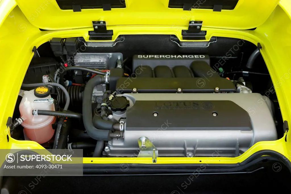2010 Lotus Elise Supercharged, engine, close up