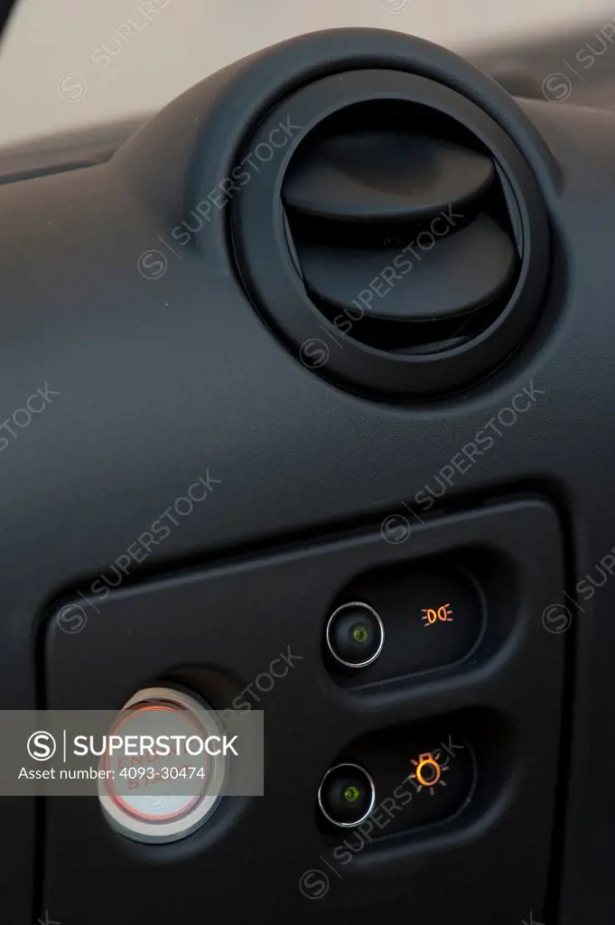 2010 Lotus Elise Supercharged showing the Engine Start button