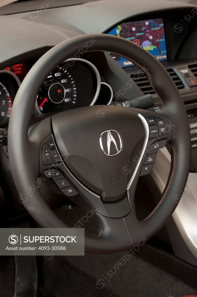 2011 Acura TL SH-AWD interior showing the steering wheel