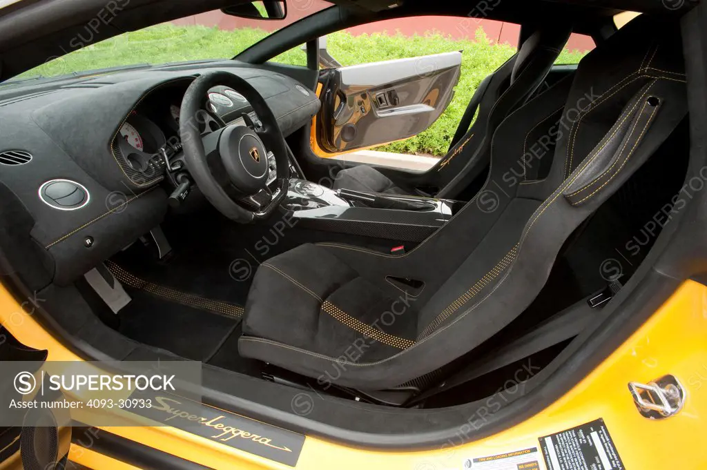 2011 Lamborghini,LP570-4 interior detail of drivers seat